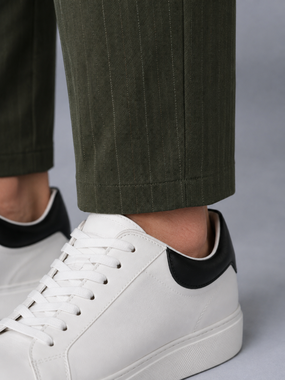 Dokuma Kumaş Çizgili Jogger Pantolon E1101-B