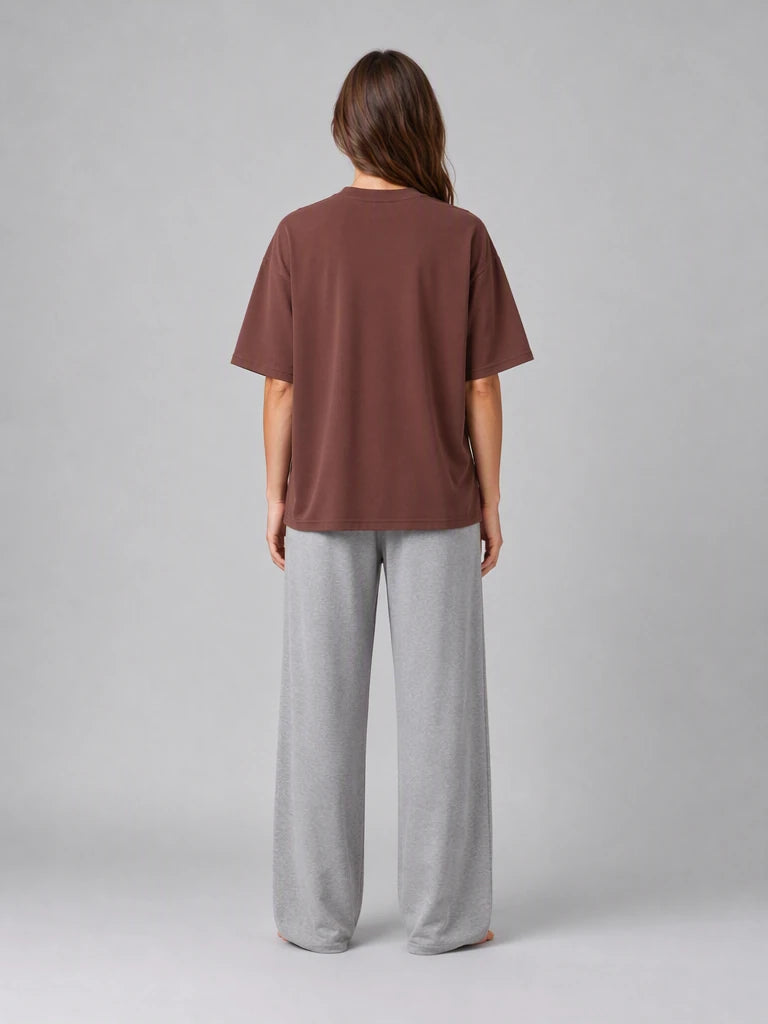 Kaliteli Modal Kumaş T-shirt Basic Oversiz Baskısız Siyah T-shirt (UNİSEX) (E0303)