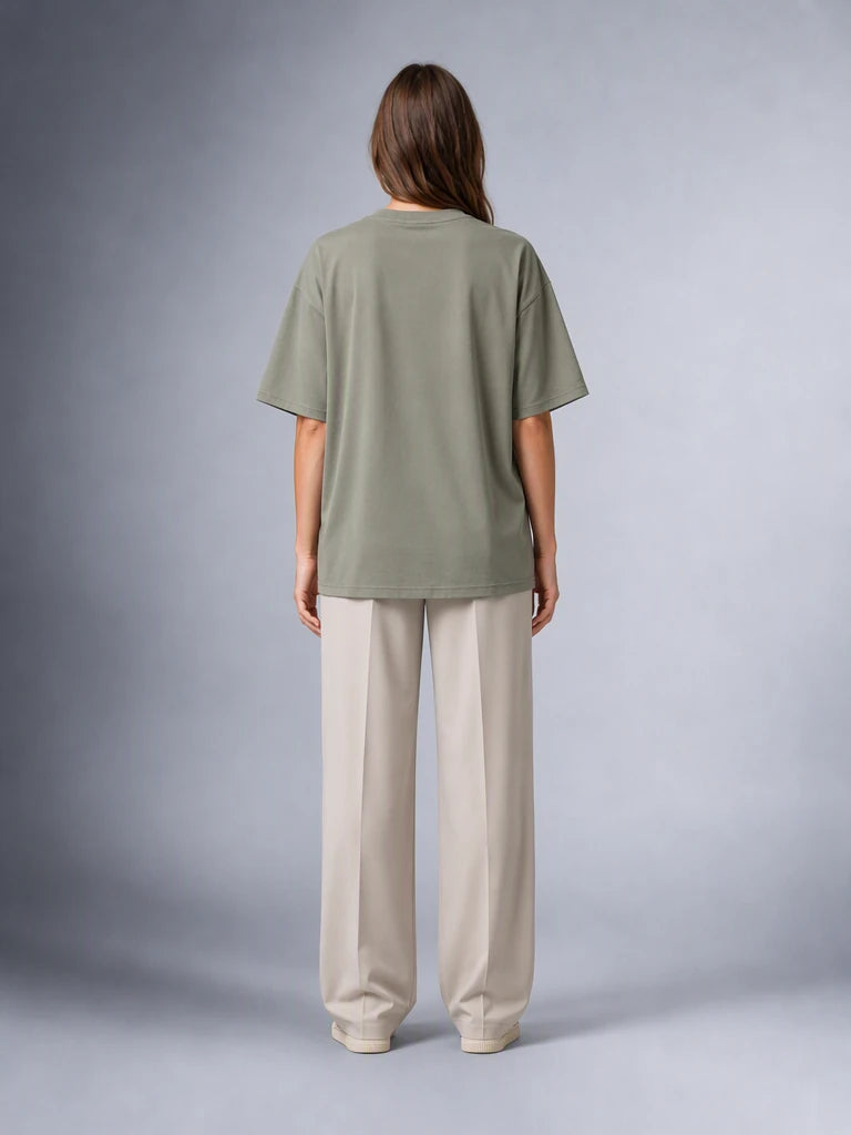 Kaliteli Modal Kumaş T-shirt Basic Oversiz Baskısız Siyah T-shirt (UNİSEX) (E0303)