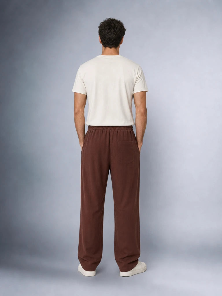 Müslin Görünümlü Baggy Pantolon Bol Kesim Rahat Günlük Pantolon (UNİSEX) (E10065)