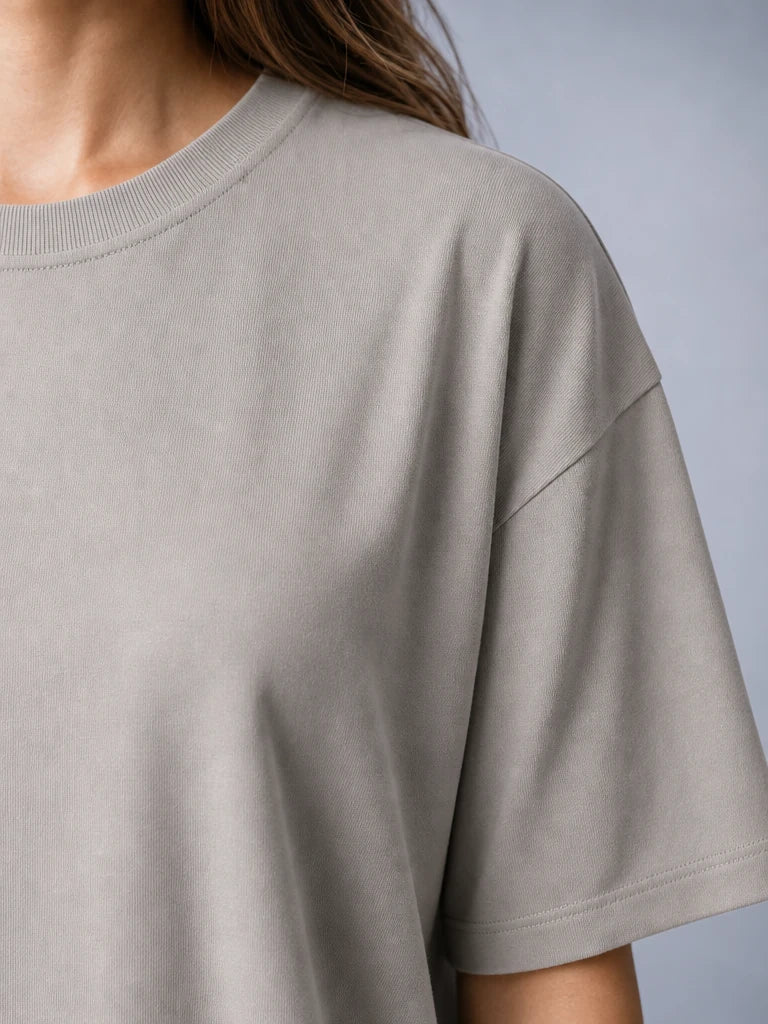Kaliteli Modal Kumaş T-shirt Basic Oversiz Baskısız Siyah T-shirt (UNİSEX) (E0303)