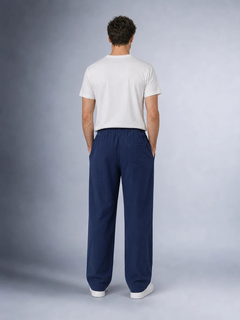 Müslin Görünümlü Baggy Pantolon Bol Kesim Rahat Günlük Pantolon (UNİSEX) (E10065)