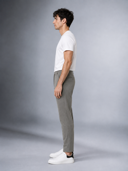 Dokuma Kumaş Çizgili Jogger  Pantolon E1101-B