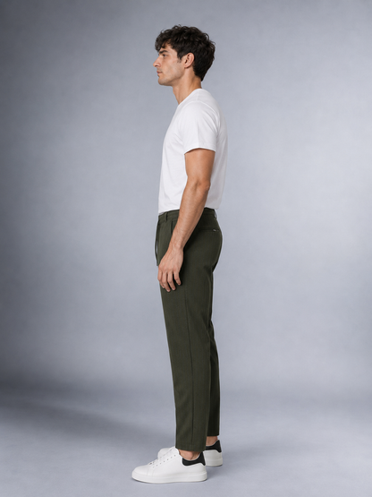 Dokuma Kumaş Çizgili Jogger  Pantolon E1101-B