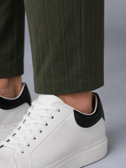Dokuma Kumaş Çizgili Jogger  Pantolon E1101-B