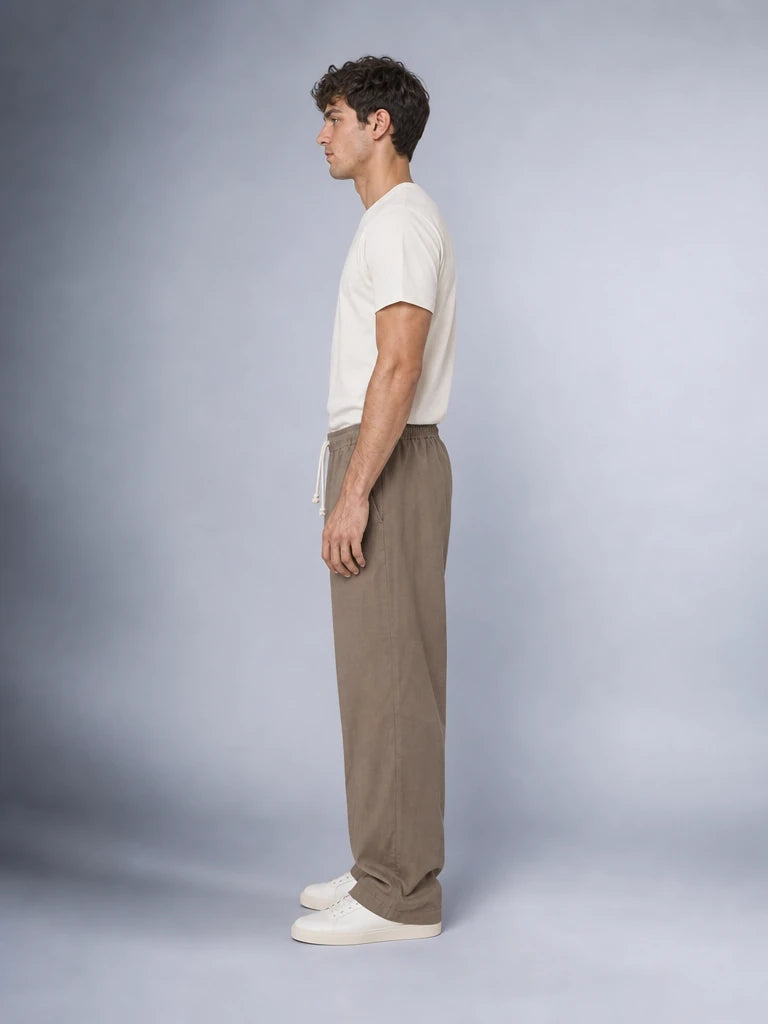 Müslin Görünümlü Baggy Pantolon Bol Kesim Rahat Günlük Pantolon (UNİSEX) (E10065)