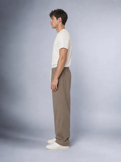 Müslin Görünümlü Baggy Pantolon Bol Kesim Rahat Günlük Pantolon (UNİSEX) (E10065)