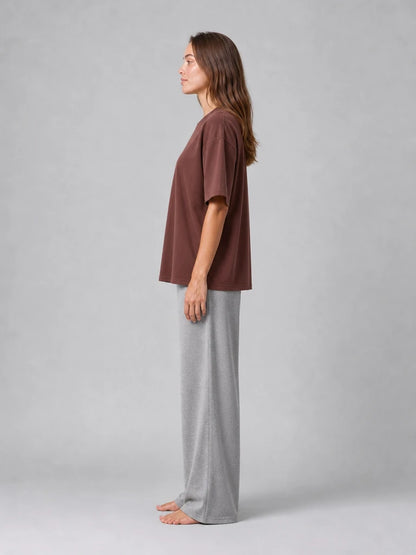 Kaliteli Modal Kumaş T-shirt Basic Oversiz Baskısız Siyah T-shirt (UNİSEX) (E0303)