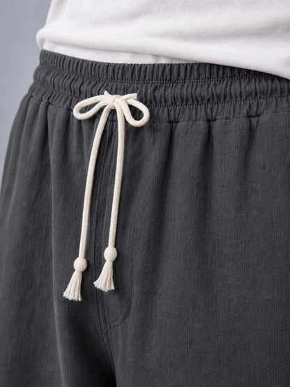 Müslin Görünümlü Baggy Pantolon Bol Kesim Rahat Günlük Pantolon (UNİSEX) (E10065)