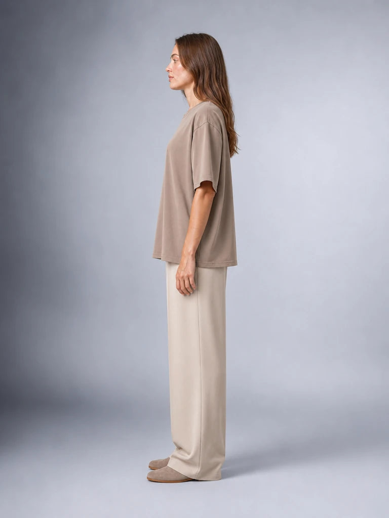 Kaliteli Modal Kumaş T-shirt Basic Oversiz Baskısız Siyah T-shirt (UNİSEX) (E0303)