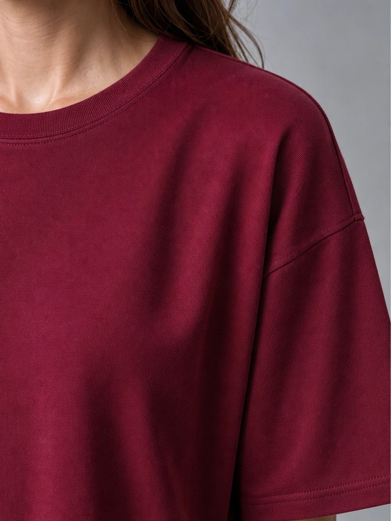Kaliteli Modal Kumaş T-shirt Basic Oversiz Baskısız Siyah T-shirt (UNİSEX) (E0303)