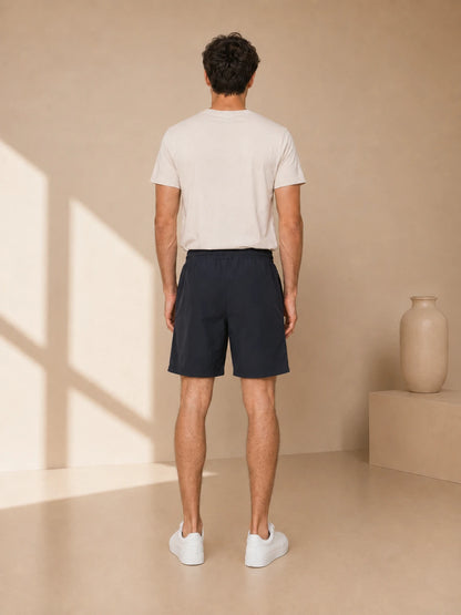 Yan Cepli Relaxed Beli Lastikli Paraşüt Kumaş Şort (E0105)