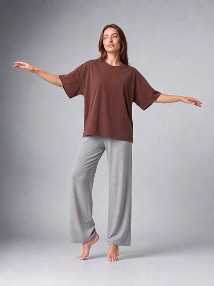 Kaliteli Modal Kumaş T-shirt Basic Oversiz Baskısız Siyah T-shirt (UNİSEX) (E0303)