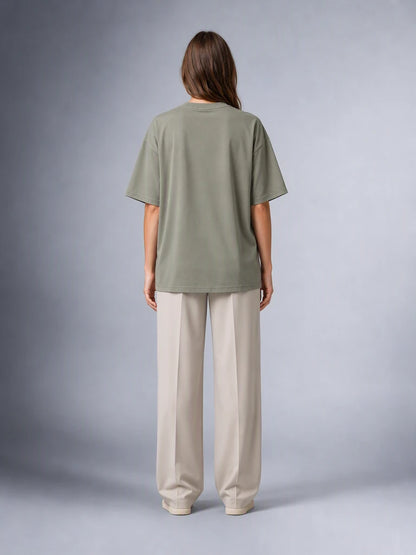 Kaliteli Modal Kumaş T-shirt Basic Oversiz Baskısız Siyah T-shirt (UNİSEX) (E0303)