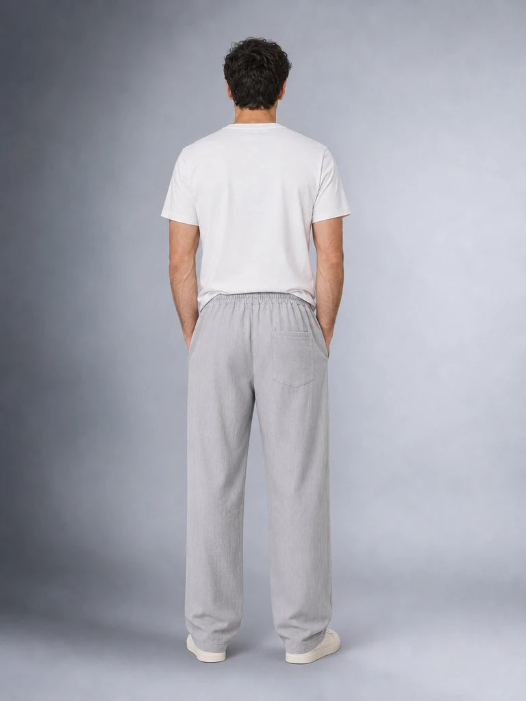 Müslin Görünümlü Baggy Pantolon Bol Kesim Rahat Günlük Pantolon (UNİSEX) (E10065)