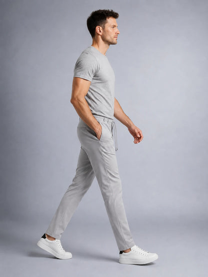 Erkek Jogger Düz Dokuma Pantolon Arka Cepli Regular Kalıp Düğmeli Fermuarlı (E1101)