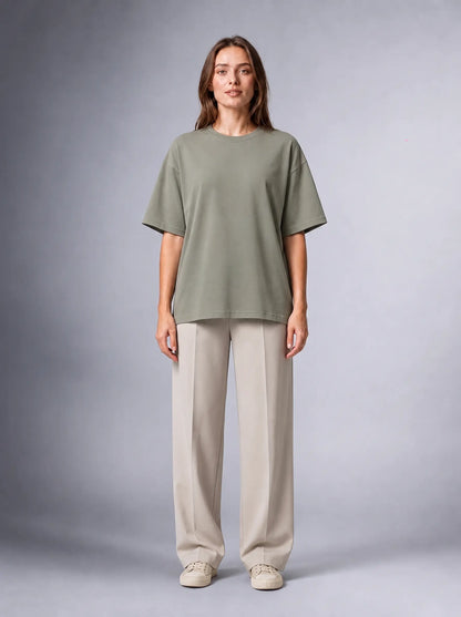 Kaliteli Modal Kumaş T-shirt Basic Oversiz Baskısız Siyah T-shirt (UNİSEX) (E0303)