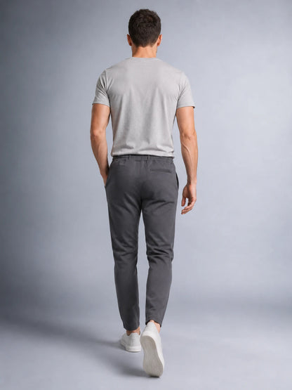 Erkek Jogger Düz Dokuma Pantolon Arka Cepli Regular Kalıp Düğmeli Fermuarlı (E1101)