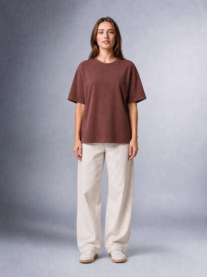 Kaliteli Modal Kumaş T-shirt Basic Oversiz Baskısız Siyah T-shirt (UNİSEX) (E0303)
