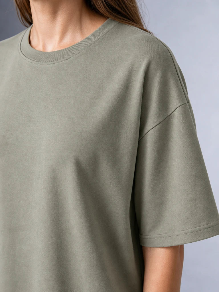 Kaliteli Modal Kumaş T-shirt Basic Oversiz Baskısız Siyah T-shirt (UNİSEX) (E0303)