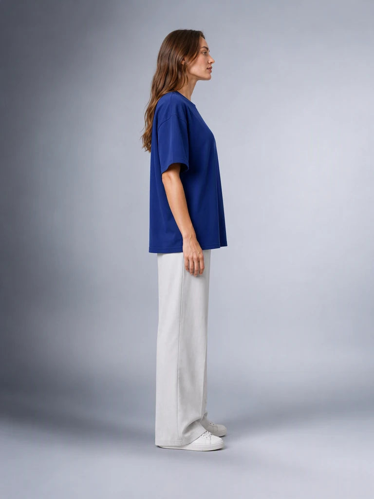 Kaliteli Modal Kumaş T-shirt Basic Oversiz Baskısız Siyah T-shirt (UNİSEX) (E0303)