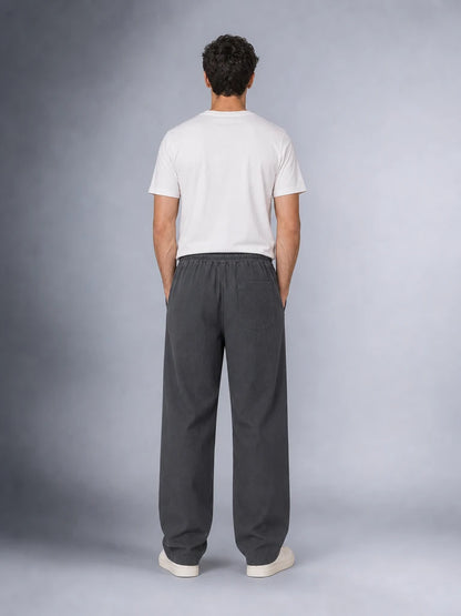 Müslin Görünümlü Baggy Pantolon Bol Kesim Rahat Günlük Pantolon (UNİSEX) (E10065)
