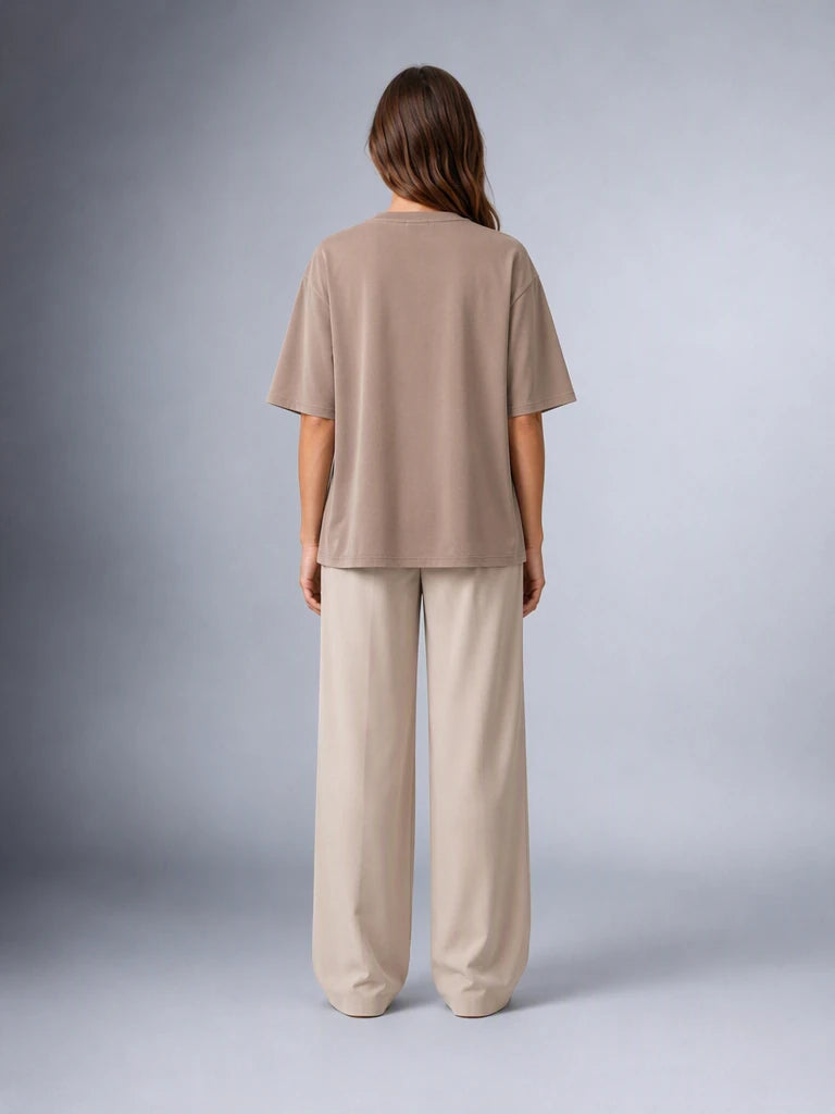 Kaliteli Modal Kumaş T-shirt Basic Oversiz Baskısız Siyah T-shirt (UNİSEX) (E0303)
