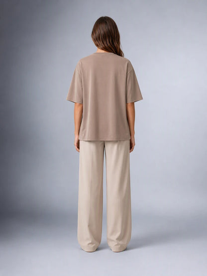 Kaliteli Modal Kumaş T-shirt Basic Oversiz Baskısız Siyah T-shirt (UNİSEX) (E0303)