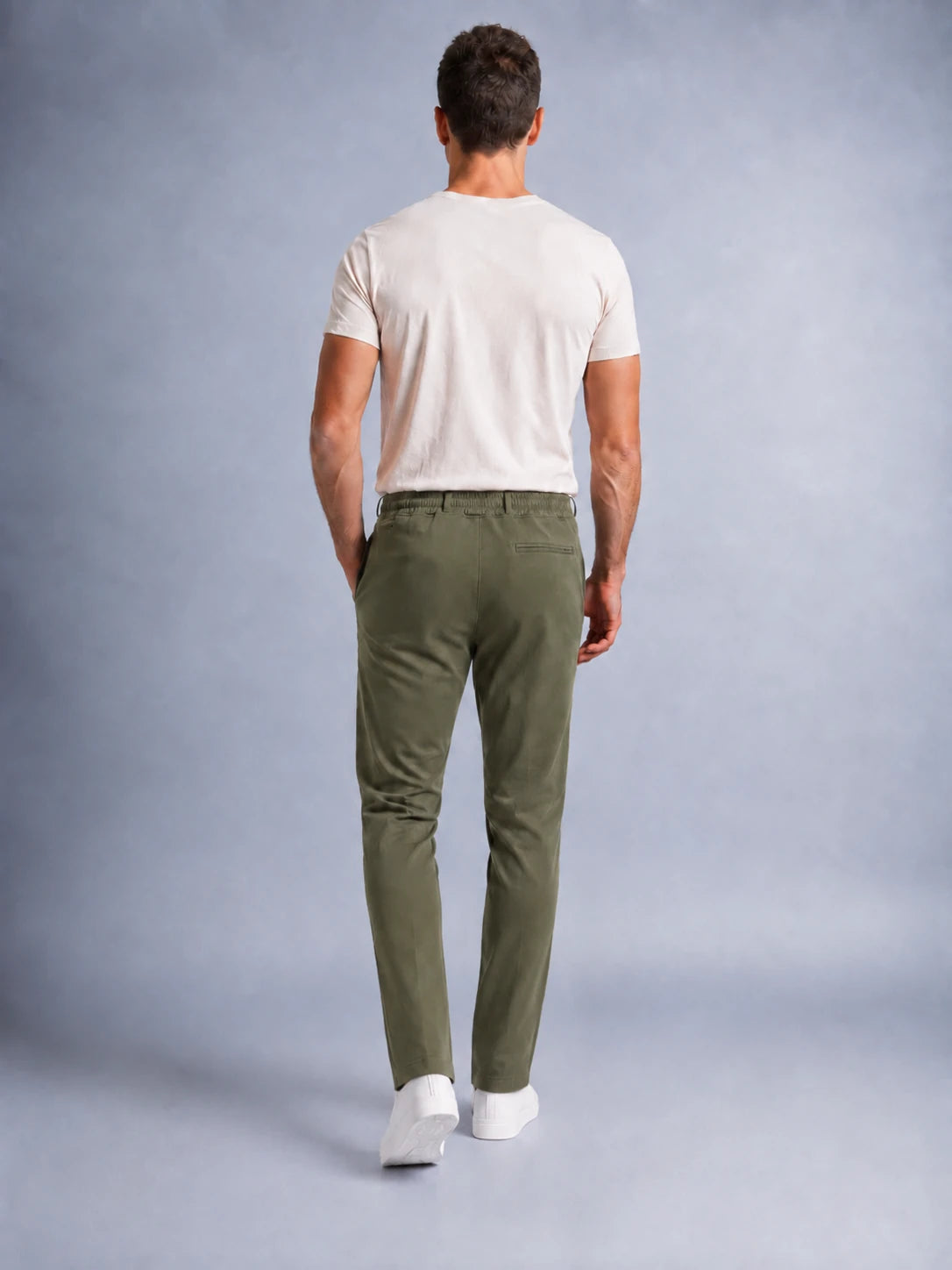 Erkek Jogger Düz Dokuma Pantolon Arka Cepli Regular Kalıp Düğmeli Fermuarlı (E1101)