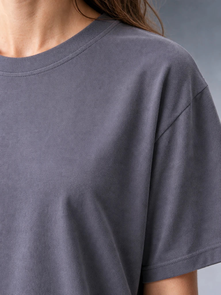 Renk Pamuklu T-shirt Penye Kumaş Sıfır Yaka Tam Kalıp (E0300) (UNİSEX)