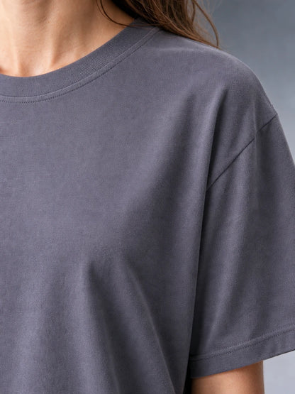 Renk Pamuklu T-shirt Penye Kumaş Sıfır Yaka Tam Kalıp (E0300) (UNİSEX)