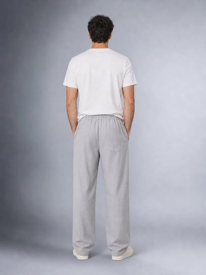 Müslin Görünümlü Baggy Pantolon Bol Kesim Rahat Günlük Pantolon (UNİSEX) (E10065)