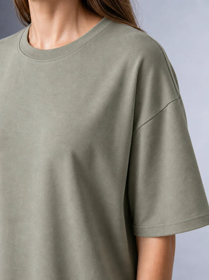 Kaliteli Modal Kumaş T-shirt Basic Oversiz Baskısız Siyah T-shirt (UNİSEX) (E0303)