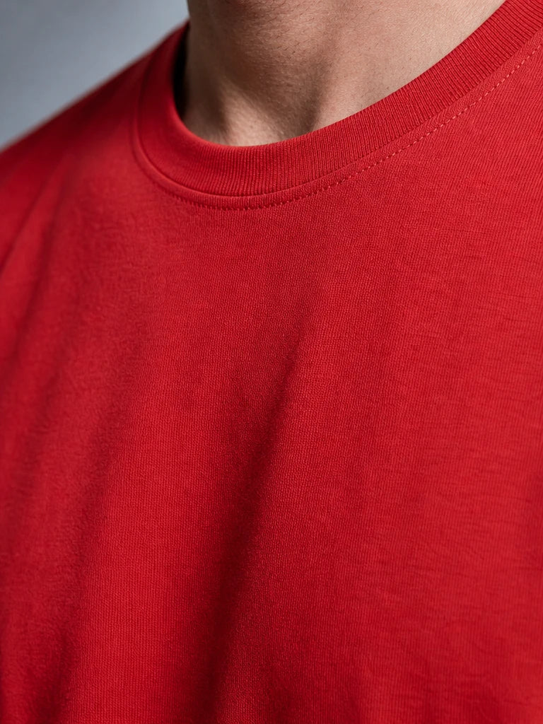 Pamuklu Rahat Kalıp Kısa Kol Pamuklu Oversize T-Shirt (UNİSEX) (E0301)