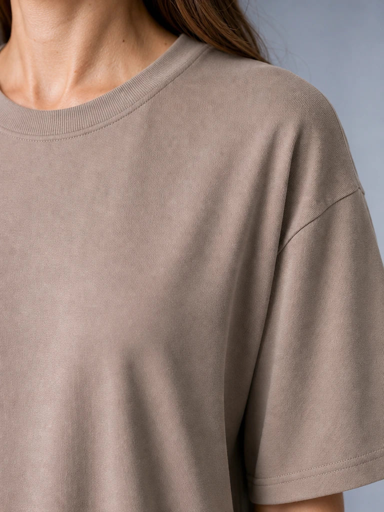 Kaliteli Modal Kumaş T-shirt Basic Oversiz Baskısız Siyah T-shirt (UNİSEX) (E0303)