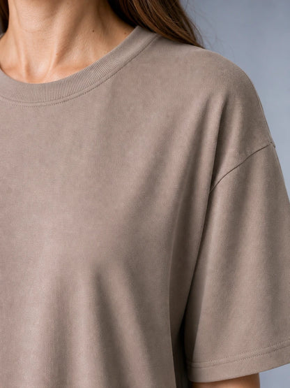 Kaliteli Modal Kumaş T-shirt Basic Oversiz Baskısız Siyah T-shirt (UNİSEX) (E0303)