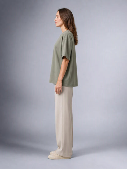 Kaliteli Modal Kumaş T-shirt Basic Oversiz Baskısız Siyah T-shirt (UNİSEX) (E0303)