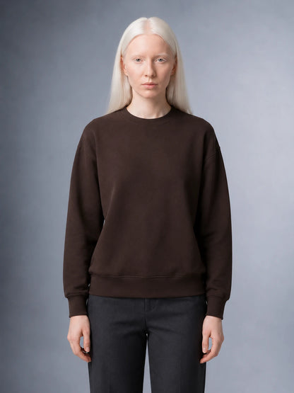 Rahat Kalıp Sıfır Yaka Lastikli Kol Selanik Kumaş Sweatshirt (UNİSEX) (E0700)