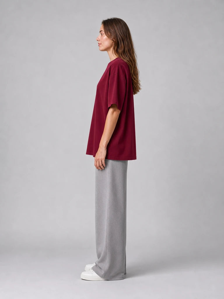 Kaliteli Modal Kumaş T-shirt Basic Oversiz Baskısız Siyah T-shirt (UNİSEX) (E0303)