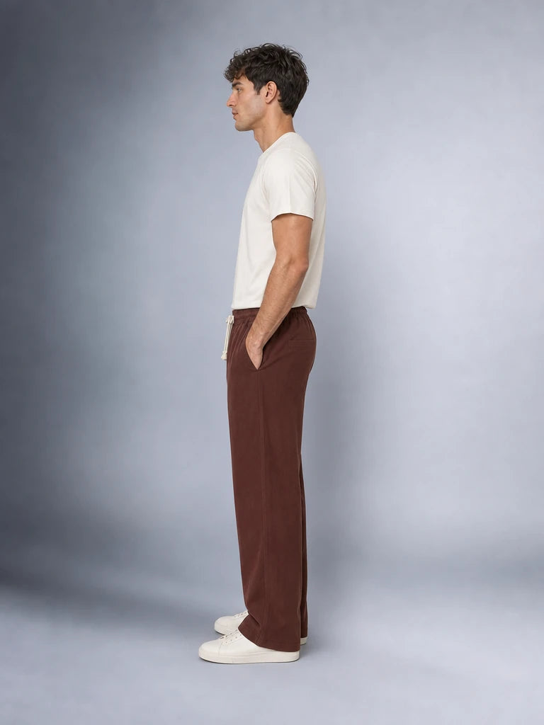 Müslin Görünümlü Baggy Pantolon Bol Kesim Rahat Günlük Pantolon (UNİSEX) (E10065)