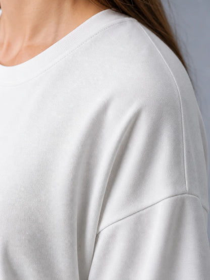 Kaliteli Modal Kumaş T-shirt Basic Oversiz Baskısız Siyah T-shirt (UNİSEX) (E0303)