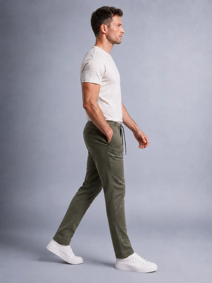 Erkek Jogger Düz Dokuma Pantolon Arka Cepli Regular Kalıp Düğmeli Fermuarlı (E1101)