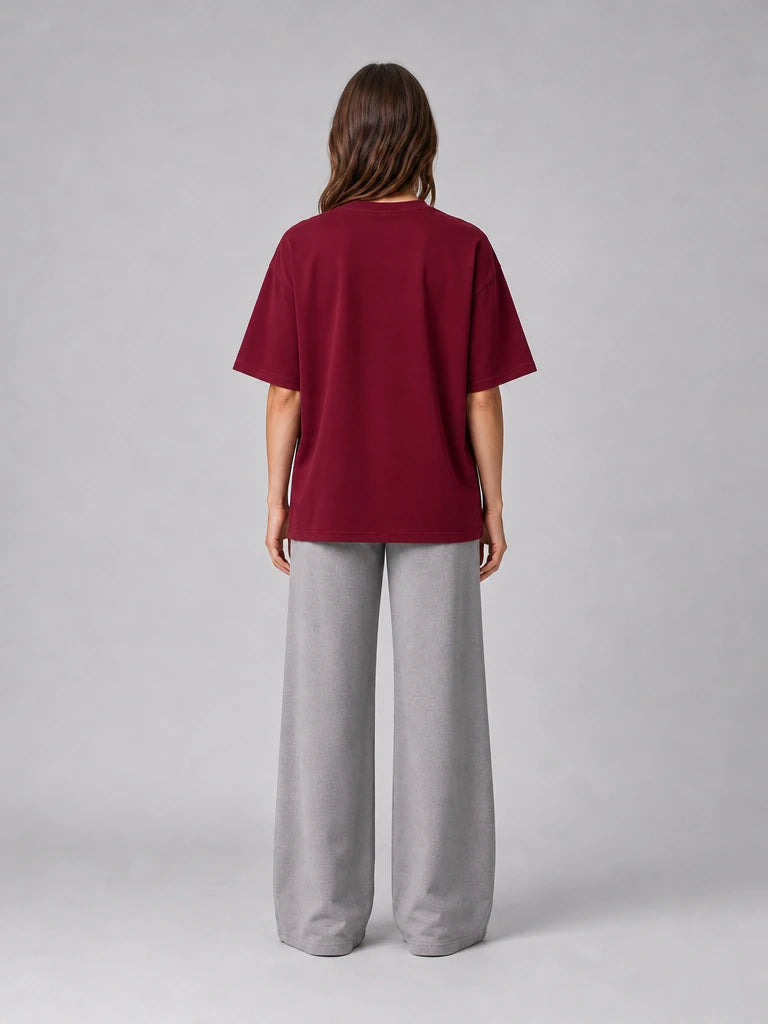Kaliteli Modal Kumaş T-shirt Basic Oversiz Baskısız Siyah T-shirt (UNİSEX) (E0303)