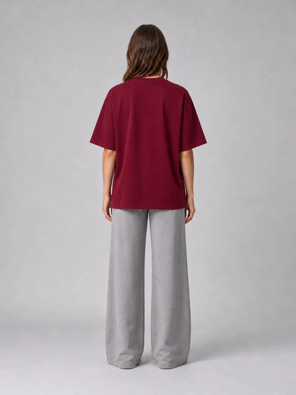 Kaliteli Modal Kumaş T-shirt Basic Oversiz Baskısız Siyah T-shirt (UNİSEX) (E0303)