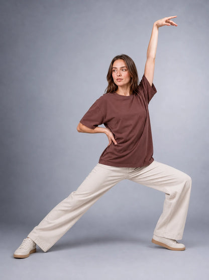 Kaliteli Modal Kumaş T-shirt Basic Oversiz Baskısız Siyah T-shirt (UNİSEX) (E0303)