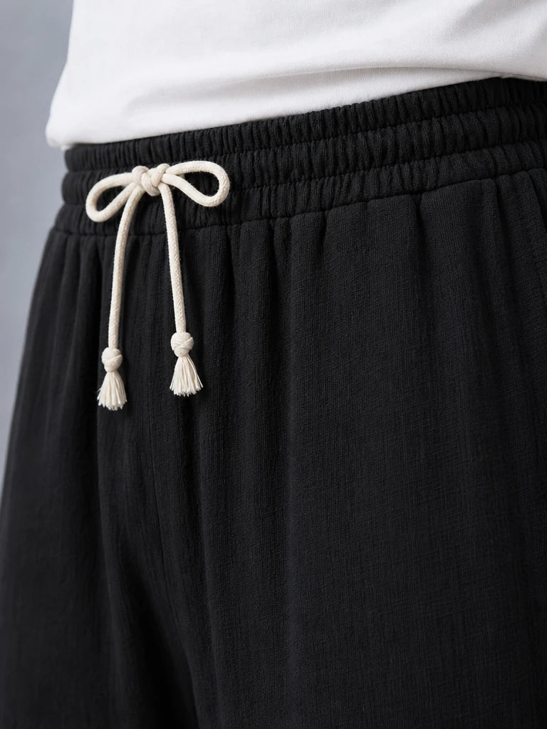 Müslin Görünümlü Baggy Pantolon Bol Kesim Rahat Günlük Pantolon (UNİSEX) (E10065)