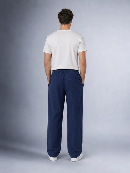 Müslin Görünümlü Baggy Pantolon Bol Kesim Rahat Günlük Pantolon (UNİSEX) (E10065)