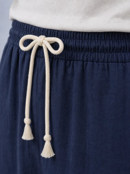 Müslin Görünümlü Baggy Pantolon Bol Kesim Rahat Günlük Pantolon (UNİSEX) (E10065)