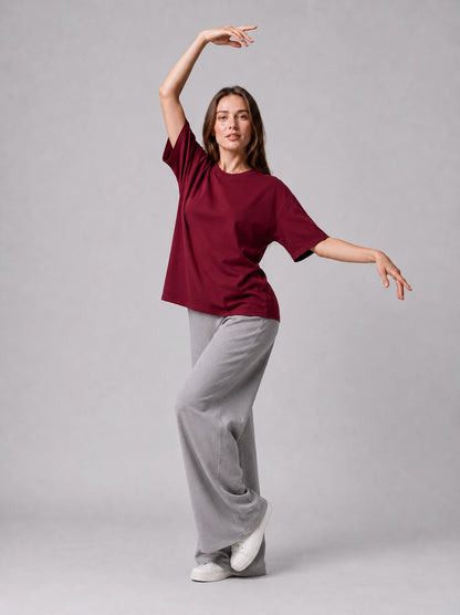 Kaliteli Modal Kumaş T-shirt Basic Oversiz Baskısız Siyah T-shirt (UNİSEX) (E0303)