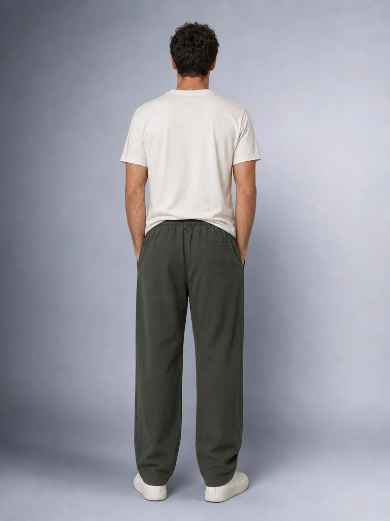 Müslin Görünümlü Baggy Pantolon Bol Kesim Rahat Günlük Pantolon (UNİSEX) (E10065)